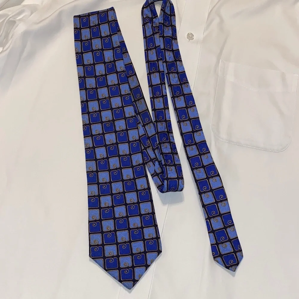 Bullock and Jones Blue Silk Tie